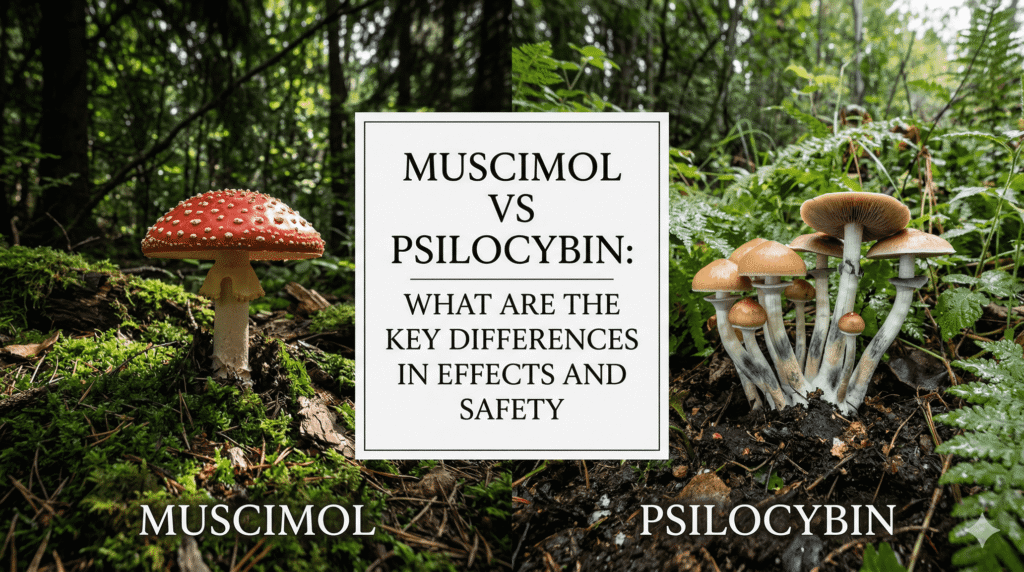 muscimol vs psilocybin
